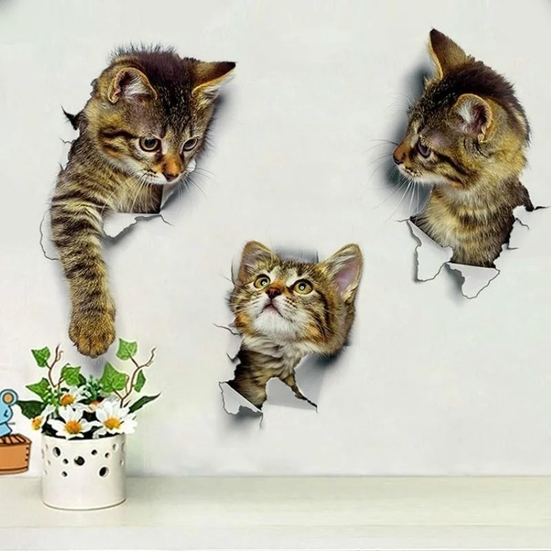3pcs 3D Cute Cat Self-adhesive – Pvc Panel Background recenzja i cena