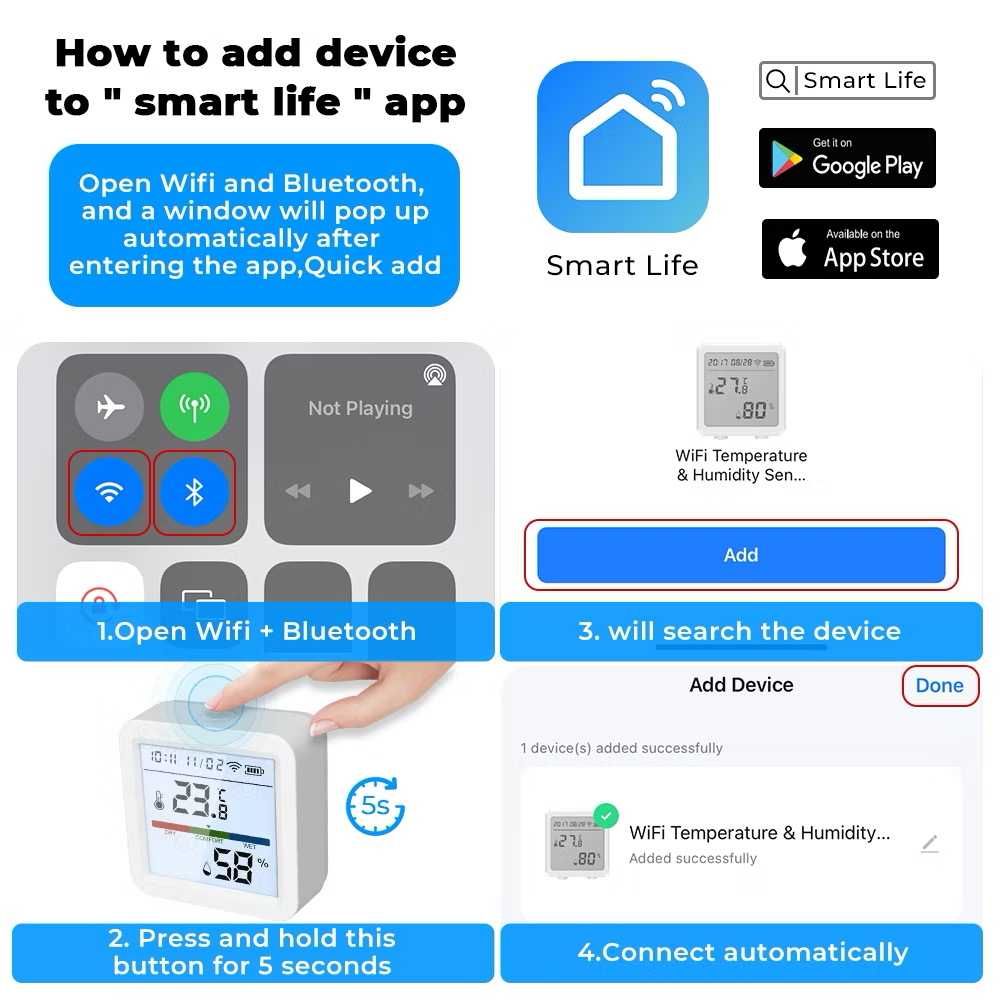 Tuya WiFi Temperature Humidity – Digital Hygrometer Probe recenzja i cena