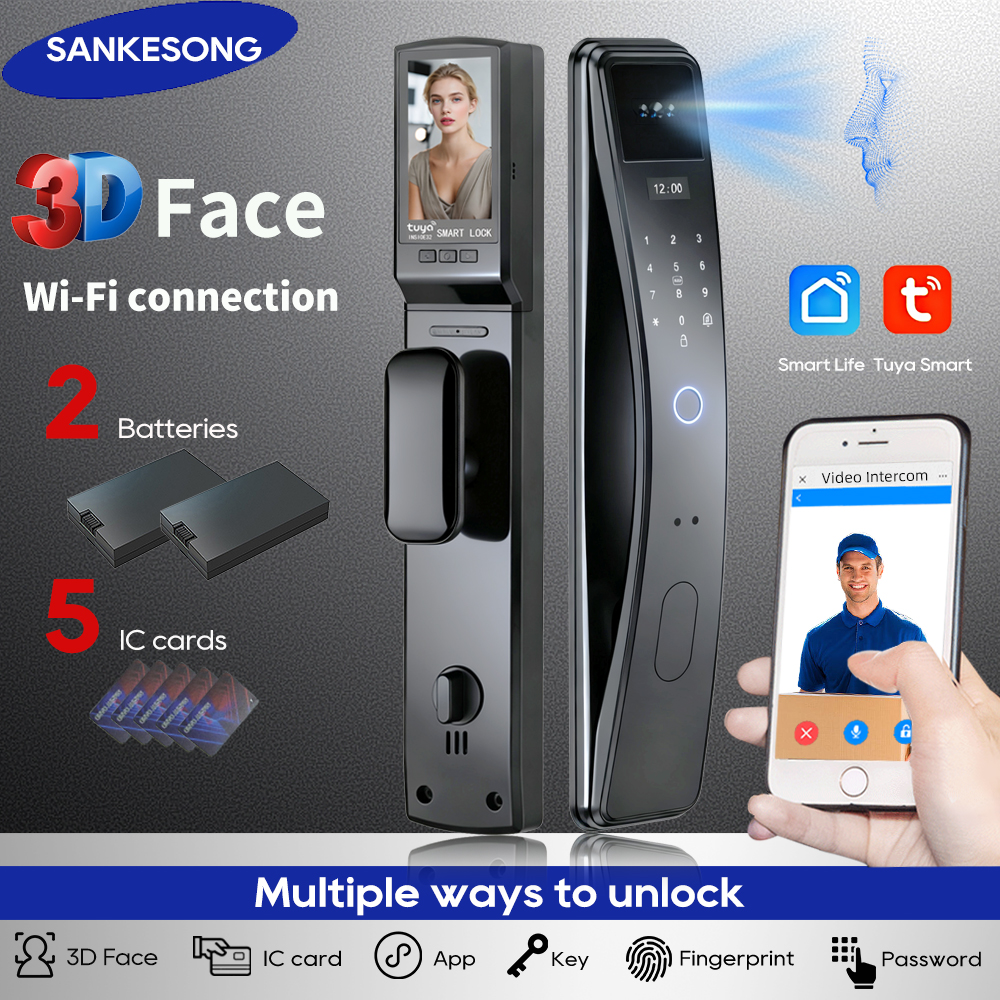 SANKESONG Tuya Smart 3D Face D – Glass Door Hinge recenzja i cena
