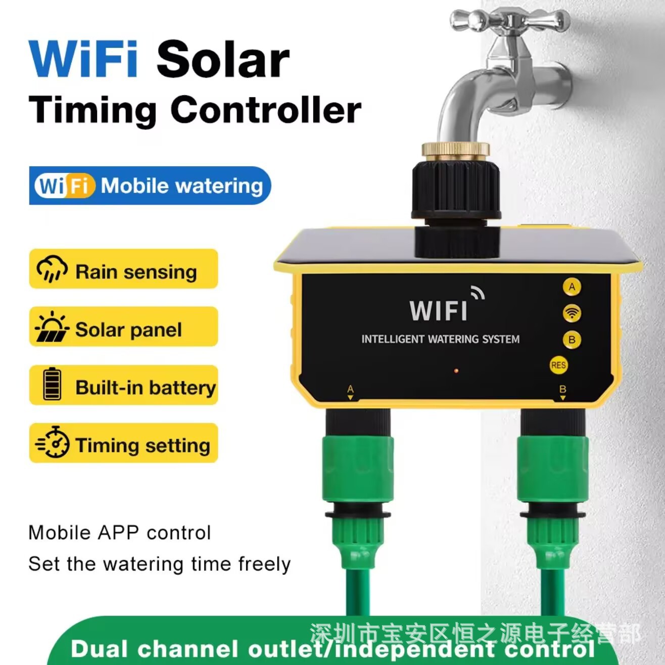 Tuya WiFi Solar Water Valve Ir – Timer Dual Outlet recenzja i cena