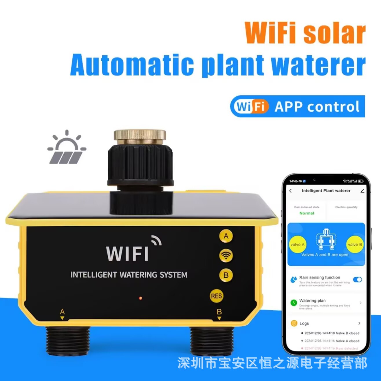 Tuya WiFi Solar Water Valve Ir – Timer Dual Outlet recenzja i cena