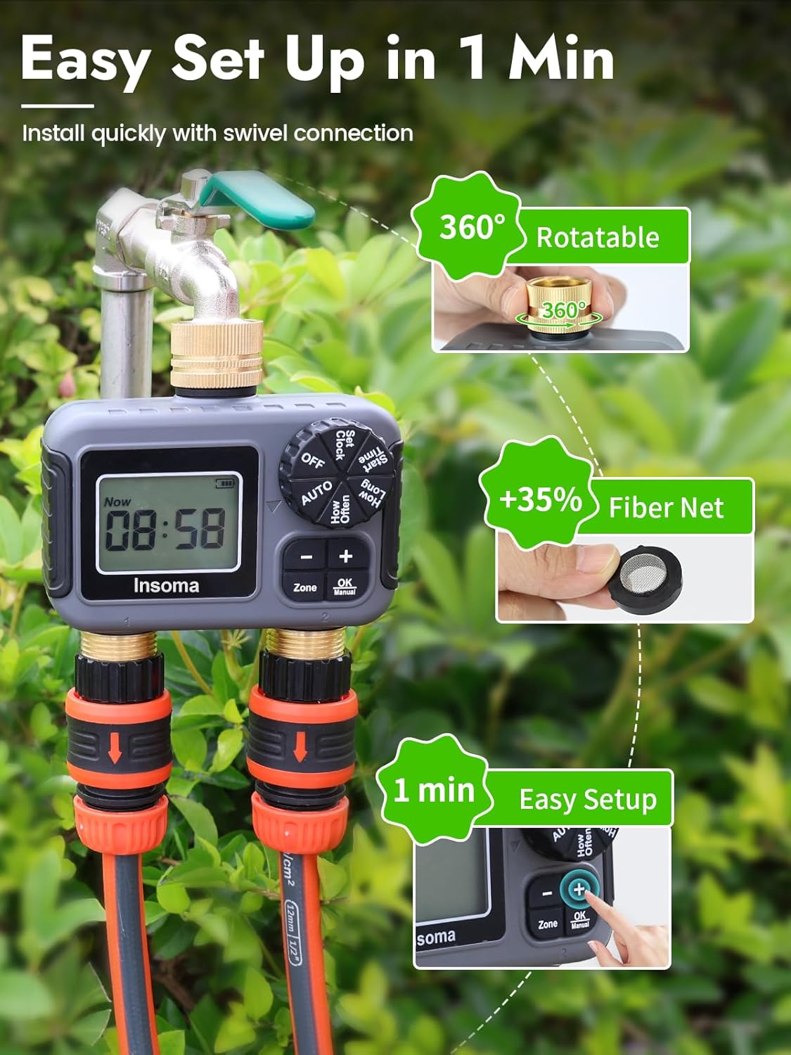 Dual Outlets Smart Irrigation  – Timer Dual Outlet recenzja i cena