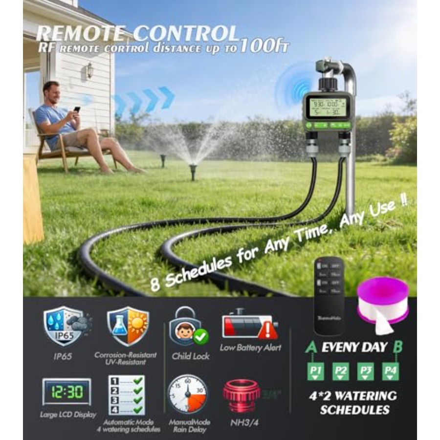 Smart Sprinkler Timer for Lawn – Timer Dual Outlet recenzja i cena