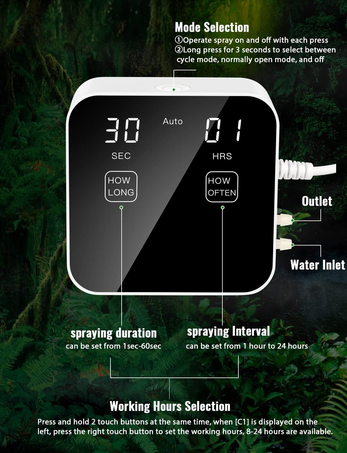 Automatic Rainforest Timing Sp – Misting Nozzle Reptile recenzja i cena