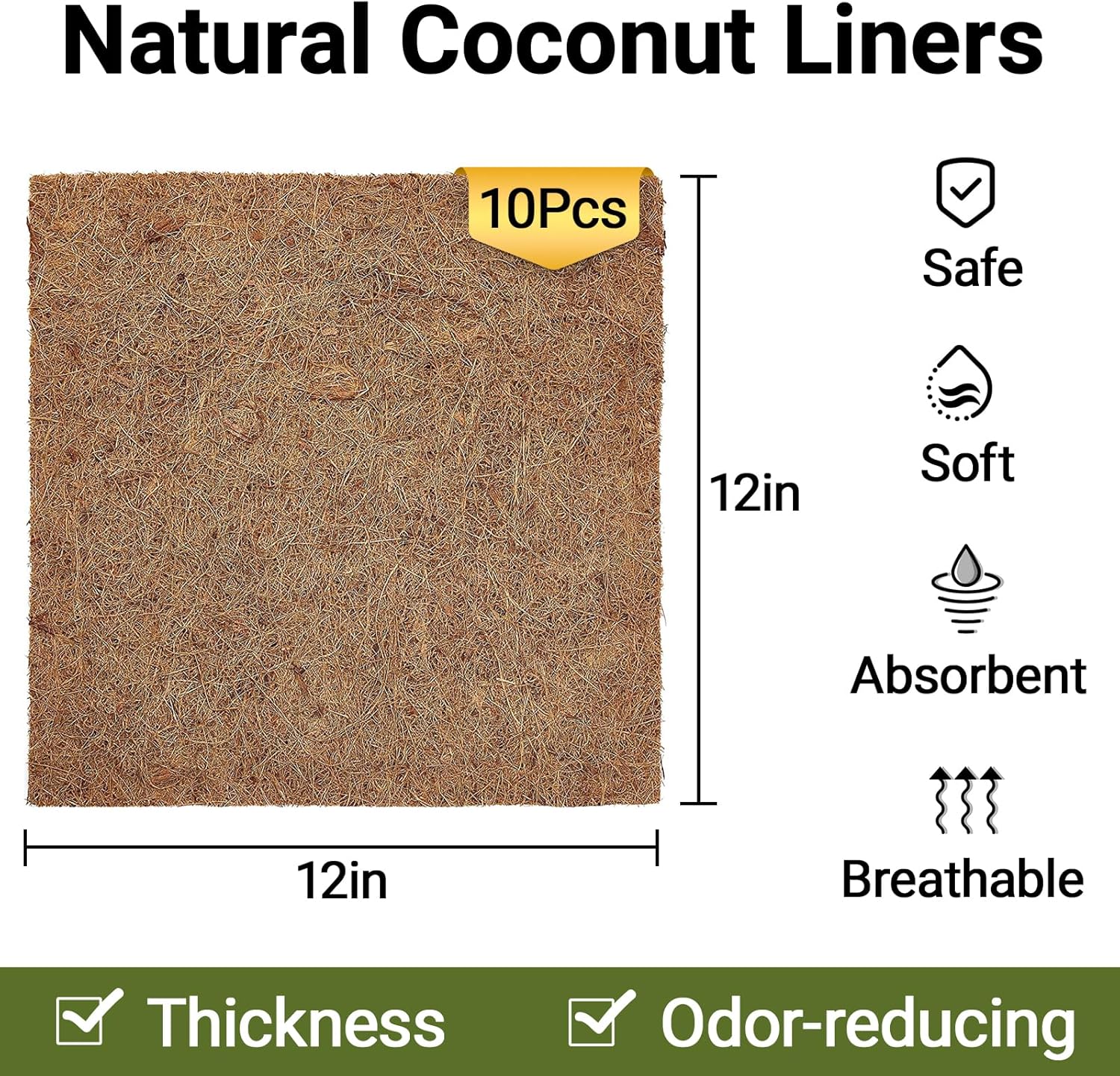 10 Pcs Reptile Carpet, 12x12 i – Substrate Coconut Fiber recenzja i cena