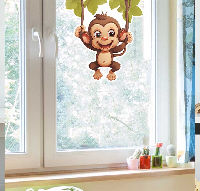 Cute little monkey living room – Pvc Panel Background recenzja i cena