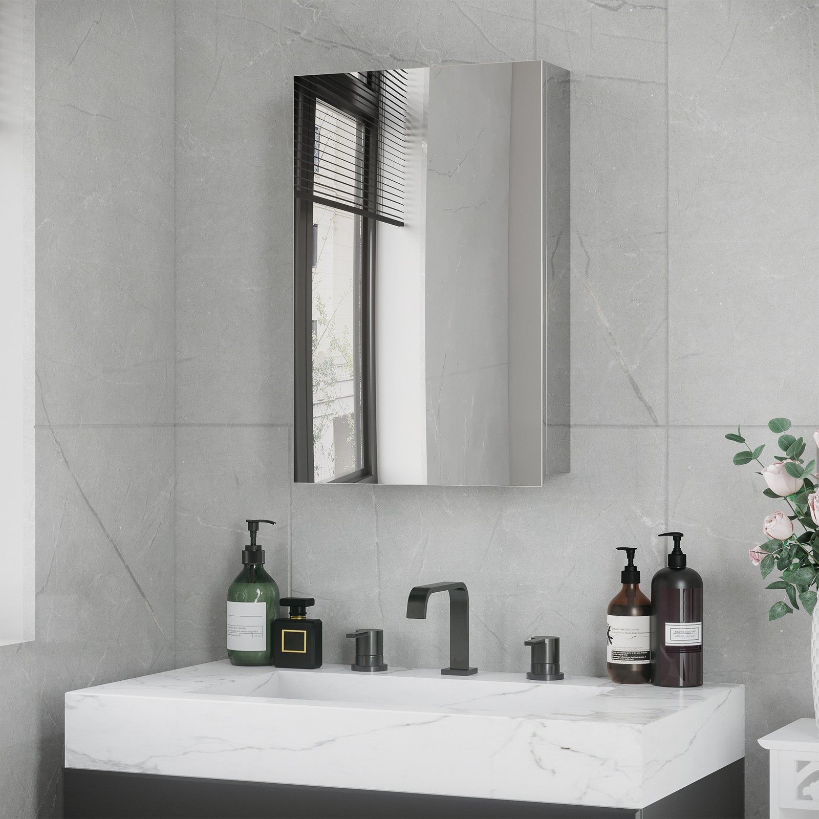 Bathroom Cabinet Wall Mounted  – Glass Door Hinge recenzja i cena