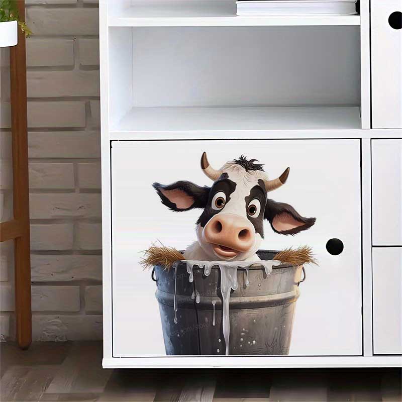 Cute Cow Wall Stickers Self-Ad – Pvc Panel Background recenzja i cena