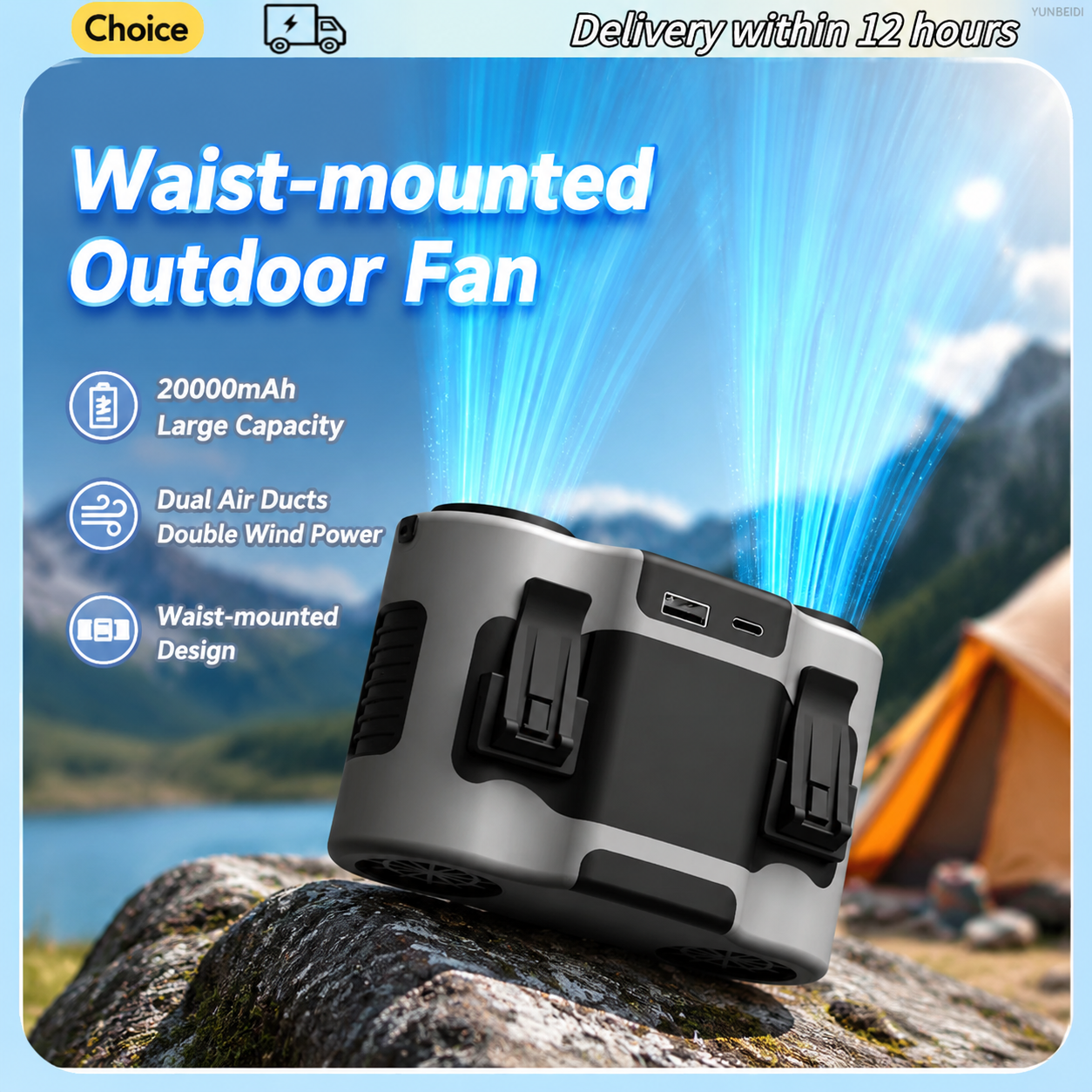 Portable Waist Clip Fan Mini U – Timer Dual Outlet recenzja i cena