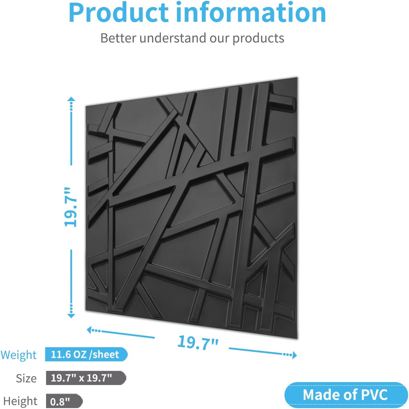 19.7x19.7in PVC Wall Panel Str – Pvc Panel Background recenzja i cena