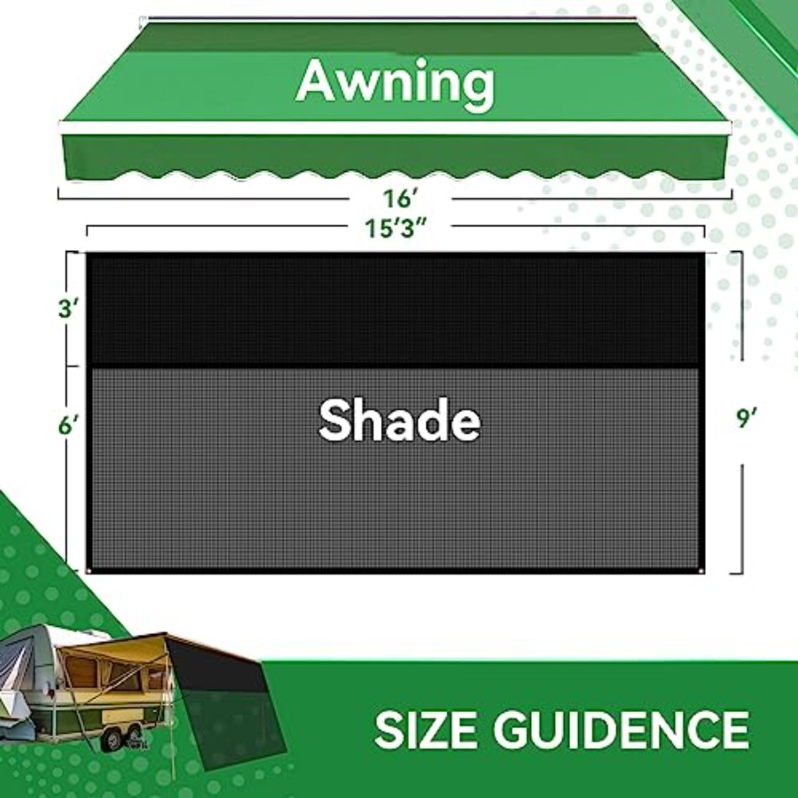 RV Awning Shade Screen 9' x 15 – Screen Top Mesh recenzja i cena