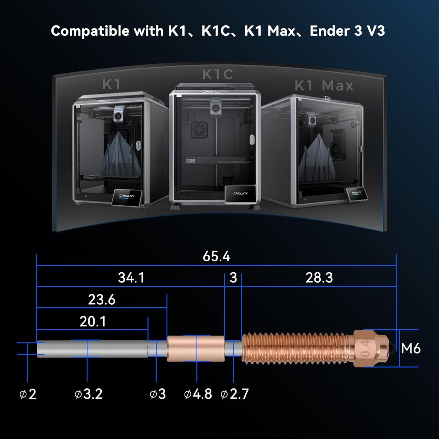 Creality K1C Nozzle Unicorn Qu – Ceramic Heat Emitter recenzja i cena